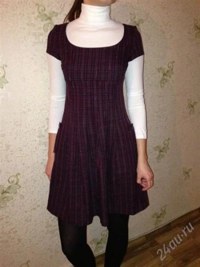 Лот: 2416881. Фото: 1. Платье фиолетовое клетка. Платья