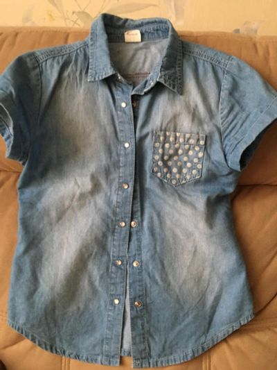 Лот: 11354885. Фото: 1. Рубашка джинсовая детская o’stin. Рубашки, блузки, водолазки