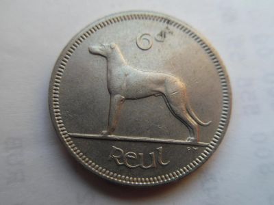 Лот: 10868565. Фото: 1. Ирландия 6 пенсов 1969. Европа