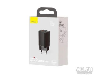 Лот: 17693051. Фото: 1. СЗУ-USB + USB Type-C Baseus GaN2... Зарядные устройства, блоки питания, адаптеры сетевые для смартфонов