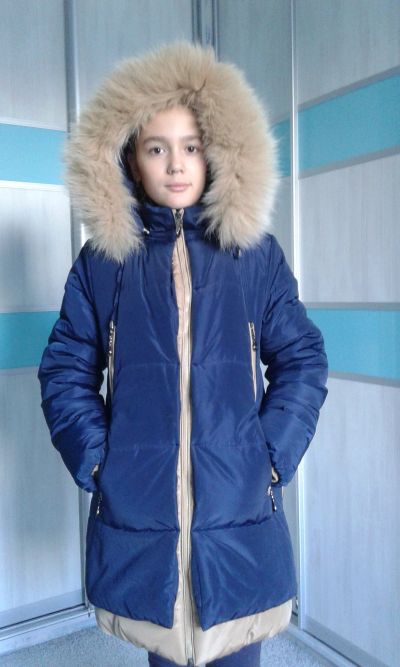 Лот: 13964175. Фото: 1. пуховое пальто, пуховик, 150-154... Верхняя одежда