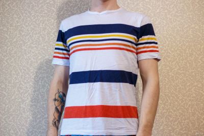Лот: 13042289. Фото: 1. Футболка полоска pull bear. Футболки, поло