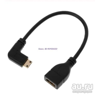 Лот: 15677090. Фото: 1. Переходник угловой мини USB HDMI... Шлейфы, кабели, переходники