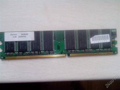Лот: 2431370. Фото: 1. Оперативка DDR1 Hynix 1Gb PC-3200. Оперативная память