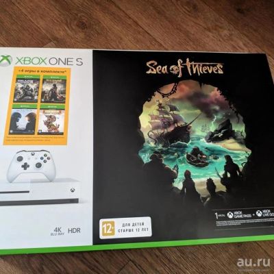 Лот: 13697643. Фото: 1. Консоль XBox One S 1ТБ (1TB... Игровые приставки, консоли