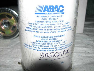 Лот: 6738353. Фото: 1. Сепаратор ABAC 9056237. Запчасти