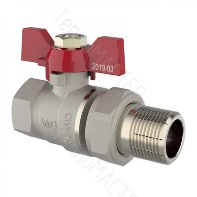 Лот: 24898505. Фото: 1. V&G Кран шаровой с американкой... Запорная и предохранительная арматура