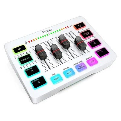 Лот: 24585004. Фото: 1. Микшер Fifine Mixer SC3 White. Звуковые карты