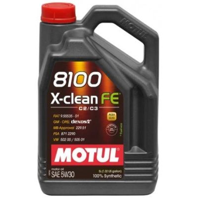 Лот: 6489033. Фото: 1. MOTUL 8100 X-CLEAN FE 5W30 5л. Масла, жидкости