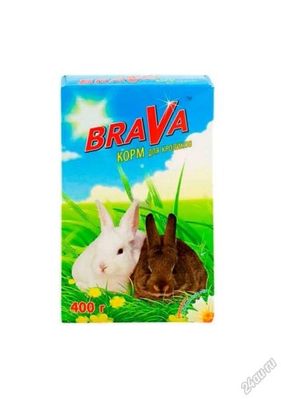 Лот: 5838885. Фото: 1. Корм Brava для кроликов, 400 г. Корма