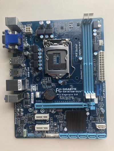 Лот: 25575162. Фото: 1. MB Gigabyte GA-B75M-D2V rev.1... Материнские платы