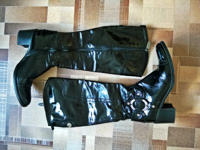 Лот: 2673308. Фото: 1. Baldinini кожаные сапоги ж (39-40... Сапоги