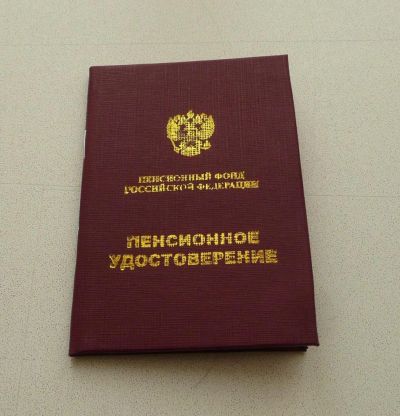 Лот: 10698047. Фото: 1. Пенсионное удостоверение, книжка-бланк... Обложки для документов