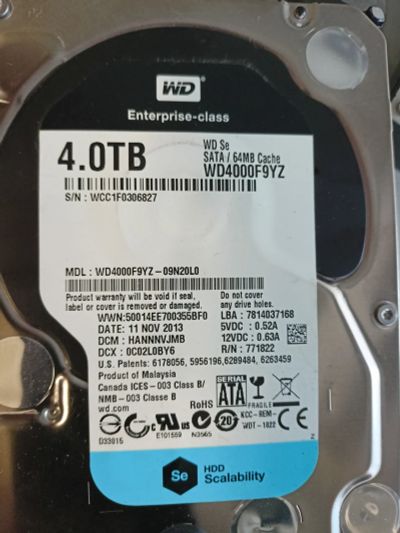 Лот: 19458834. Фото: 1. HDD 4Tb Western Digital. Жёсткие диски (HDD)