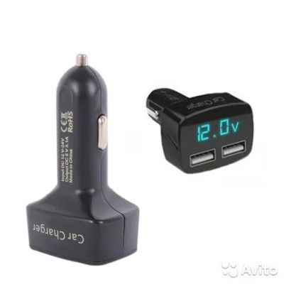 Лот: 6725977. Фото: 1. Автомобильная USB зарядка, вольтметр... Электроприборы для автомобиля
