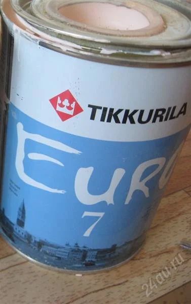 Лот: 1644175. Фото: 1. Краска Tikkurila Evro 7 розовая. Краски, лаки, растворитель