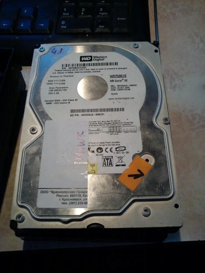 Лот: 4091859. Фото: 1. 3"5 HDD под списание. WD2500JS-00NCB1. Жёсткие диски (HDD)