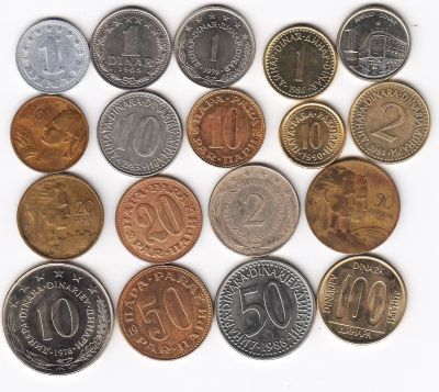 Лот: 11940638. Фото: 1. Европа 18 монет Югославия. Европа