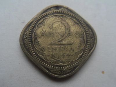 Лот: 10300849. Фото: 1. Индия (Британская) 2 анны 1944. Азия