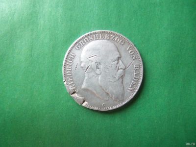 Лот: 18189755. Фото: 1. Баден 5 марок 1902 г. Германская... Германия и Австрия