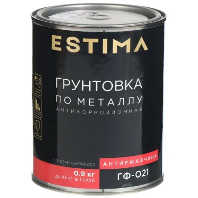 Лот: 25041595. Фото: 1. Грунтовка алкидная, Estima, ГФ-021... Краски, лаки, растворитель