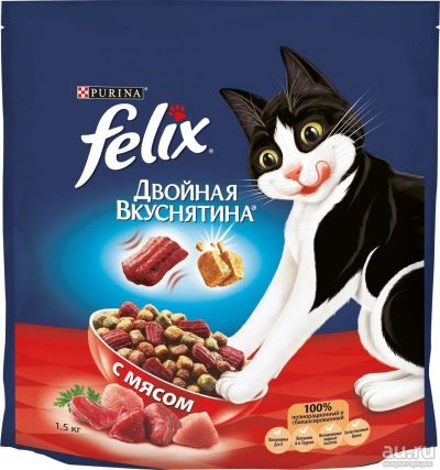 Лот: 13851374. Фото: 1. Корм Felix сухой корм для кошек... Корма