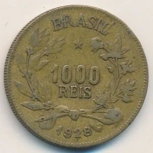 Лот: 9473479. Фото: 1. Бразилия 1000 рейс 1928 год. Америка