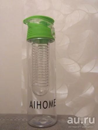 Лот: 8625707. Фото: 1. Зеленая бутылочка alhome со съемным... Спортивная посуда