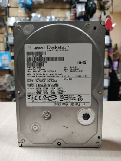 Лот: 21542005. Фото: 1. HDD для 3.5"/IDE/250Гб/7200 об... Жёсткие диски (HDD)