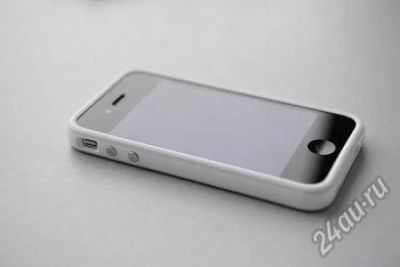 Лот: 2414089. Фото: 1. Чехол-Бампер iPhone 4G/4S (Белый... Чехлы, бамперы