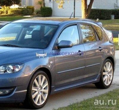 Лот: 13485650. Фото: 1. Накладки на пороги Mazda 3 (Мазда... Детали тюнинга