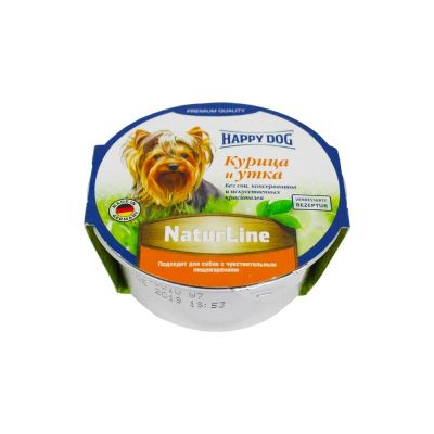 Лот: 10400220. Фото: 1. корм Happy Dog Курица/утка Для... Корма