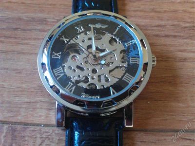 Лот: 1355628. Фото: 1. Часы Skeleton чёрные с автозаводом... Оригинальные наручные часы