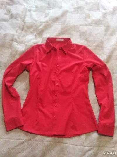 Лот: 13774451. Фото: 1. Рубашка красная (торги сутки). Блузы, рубашки