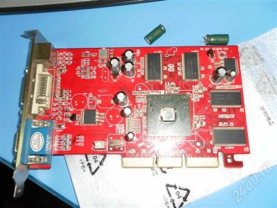 Лот: 407978. Фото: 1. ATI 9600P DDR 128MB/128BIT/TV... Видеокарты