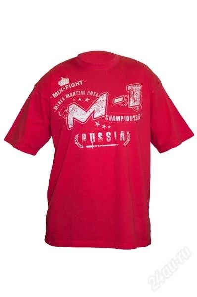 Лот: 2771470. Фото: 1. Футболка М-1 MMA Russia, красный. Футболки, поло