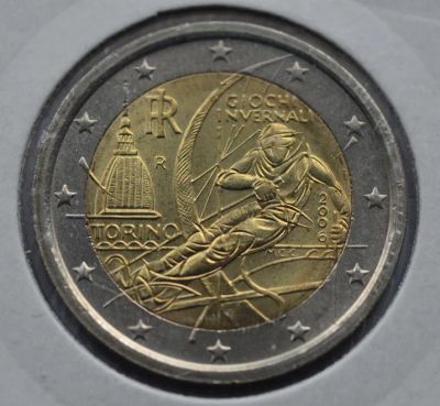 Лот: 3903099. Фото: 1. 2 евро италия 2006 Олимпиада Турин. Европа