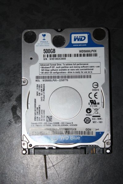Лот: 9750719. Фото: 1. Western Digital WD5000LPVX. Жёсткие диски (HDD)