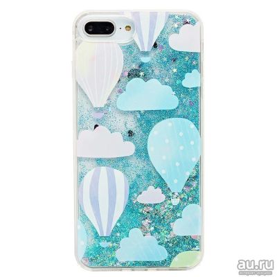 Лот: 12993522. Фото: 1. Чехол iPhone 7/ 8 Плавающие блестки... Чехлы, бамперы