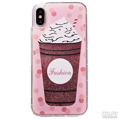 Лот: 12832799. Фото: 1. Чехол iPhone X/ XS Плавающие блестки... Чехлы, бамперы