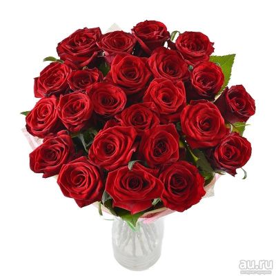 Лот: 13841072. Фото: 1. Лот № 662 Букет из 23 красных... Свежие цветы