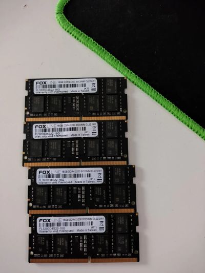 Лот: 21040342. Фото: 1. 32Gb (2x16Gb) DDR4 sodimm Foxline... Оперативная память