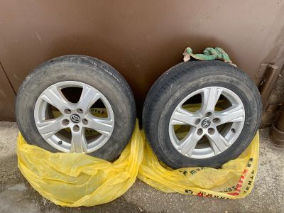 Лот: 17461292. Фото: 1. Комплект колес Диски Toyota оригинал... Шины на дисках