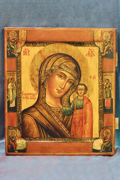 Лот: 9556775. Фото: 1. Старинная Икона Казанская Божья... Иконы