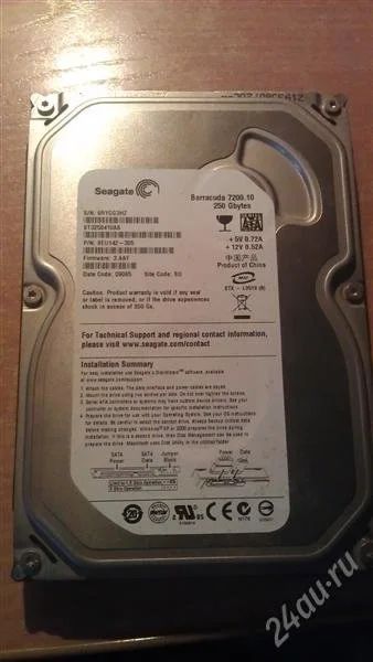 Лот: 1833946. Фото: 1. HDD 250 Gb SATA-II 300 Seagate... Жёсткие диски (HDD)