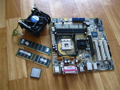 Лот: 1434017. Фото: 1. Материнская плата ASUS P4SP-MX... Материнские платы
