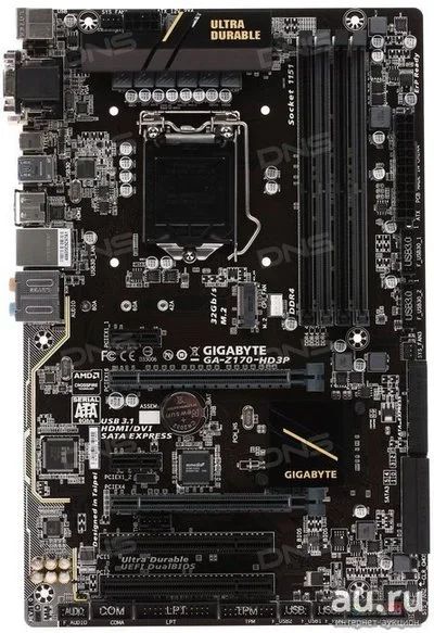 Лот: 12231223. Фото: 1. Материнская плата Gigabyte GA-Z170-HD3P... Материнские платы