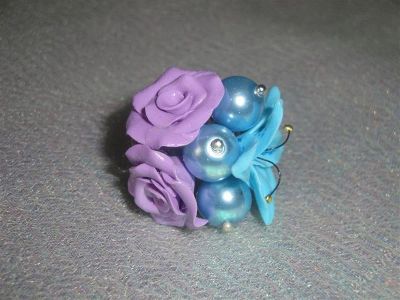 Лот: 1698906. Фото: 1. Изделия из полимерной глины,кольцо... Кольца, перстни