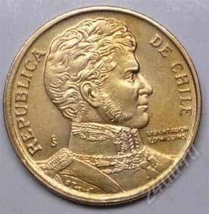 Лот: 1583073. Фото: 1. Чили. 10 песо 1999г. Америка