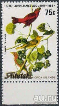 Лот: 17838514. Фото: 1. 1985. Аитутаки. Птицы - 200-летие... Марки